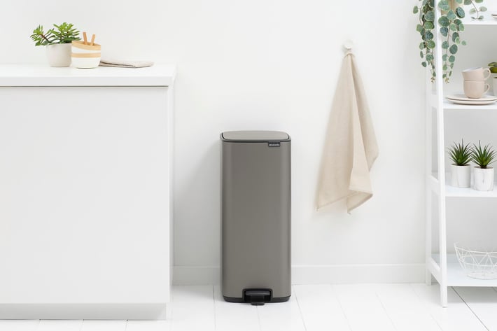 Coș de gunoi Brabantia Bo Pedal 30L, platină