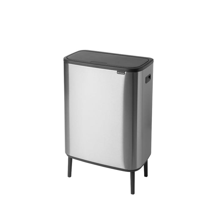 Кош за смет Brabantia Bo Touch Hi 2x30L, Matt Steel Fingerprint Proof