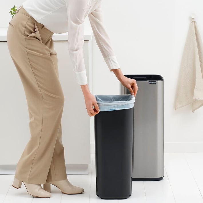 Coș de gunoi Brabantia Bo Touch 30L, Matt Steel Fingerprint Proof