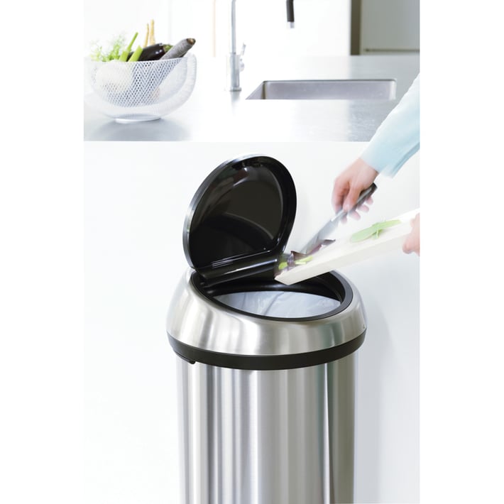 Кош за смет Brabantia Touch Bin 60L, Matt Steel Fingerprint Proof