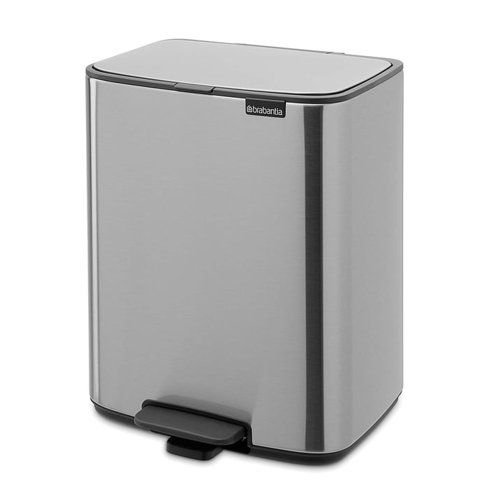 Кош за смет Brabantia Bo Pedal 12L, Matt Steel Fingerprint Proof