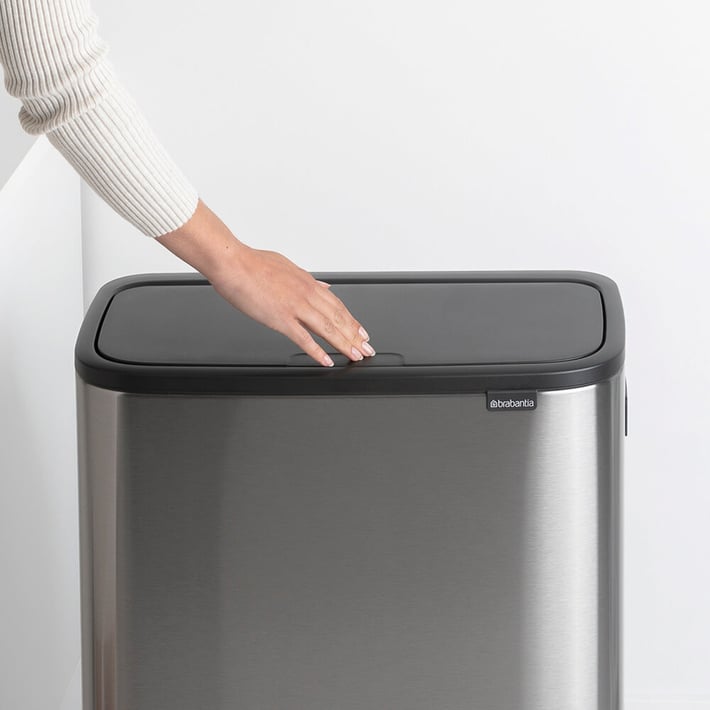 Кош за смет Brabantia Bo Touch Hi 60L, Matt Steel Fingerprint Proof