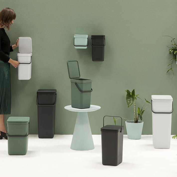 Кош за смет за разделно събиране Brabantia Sort&Go 16L, Jade Green