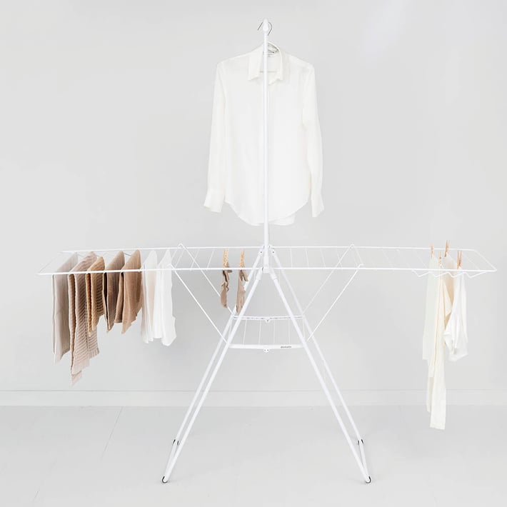 Сушилник за дрехи Brabantia Hangon, 25m, допълнителен прът, Fresh White