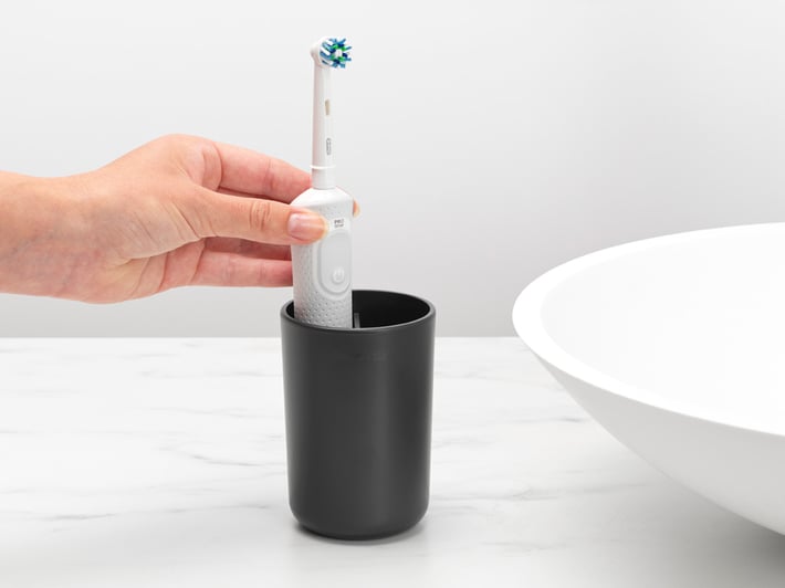 Стойка за четки за зъби Brabantia ReNew Dark Grey