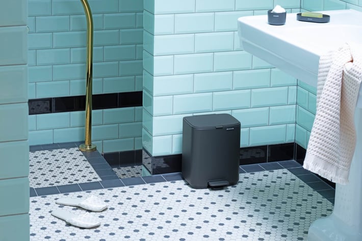 Coș de gunoi Brabantia Bo Pedal 7L, Mineral Infinite Grey