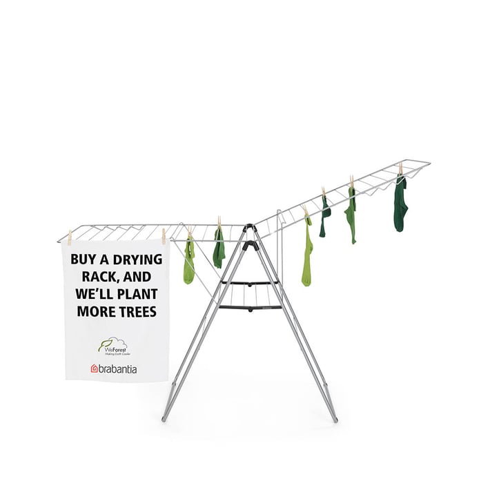 Сушилник за дрехи Brabantia Hangon, 25m, Metallic Grey