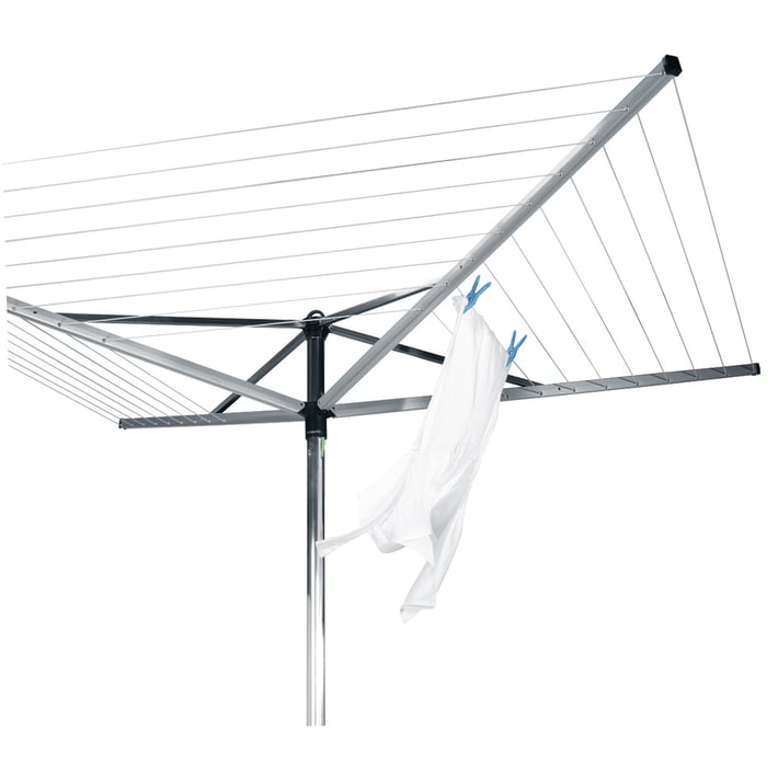 Външен простор Brabantia Topspinner 50m, метален шиш за вкопаване, Metallic Grey