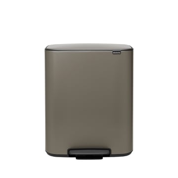 Coș de gunoi Brabantia Bo Pedal 2x30L, Platinum