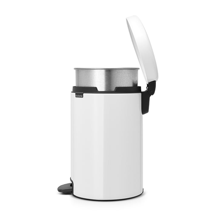Кош за смет с педал Brabantia NewIcon 12L, White, метална кофа