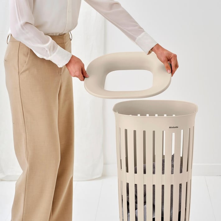 Coș de rufe Brabantia Collect-It Hi, 55L, Soft Beige
