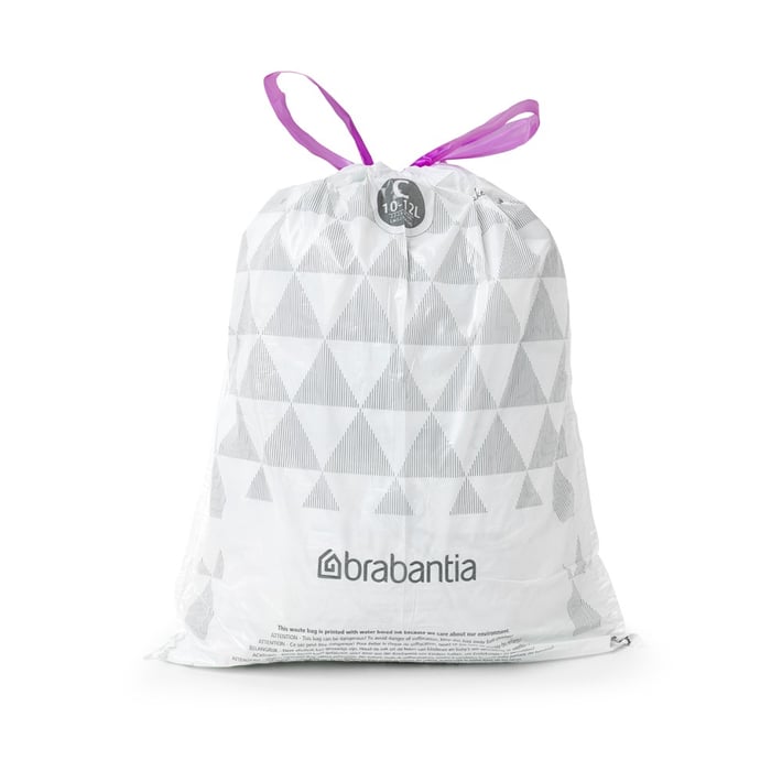 Торба за кош Brabantia размер C, 10-12L, 20 броя, бели