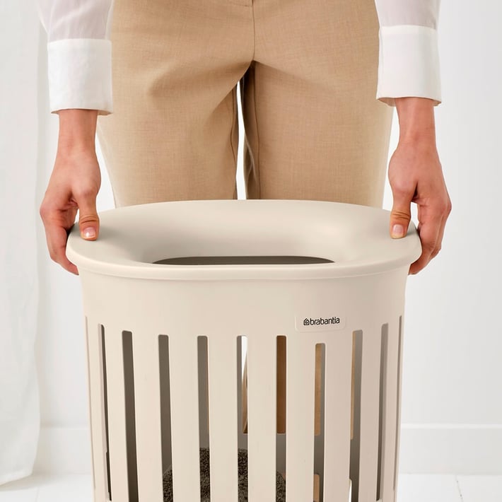 Coș de rufe Brabantia Collect-It Hi, 55L, Soft Beige