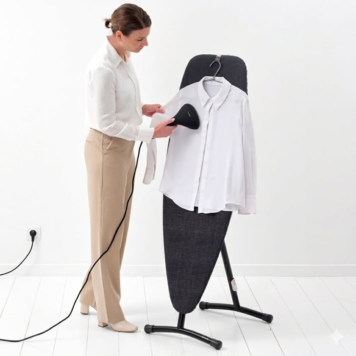 Ironing Board Brabantia D 135x45cm, Heat Resistant Iron Parking Zone, Denim Black