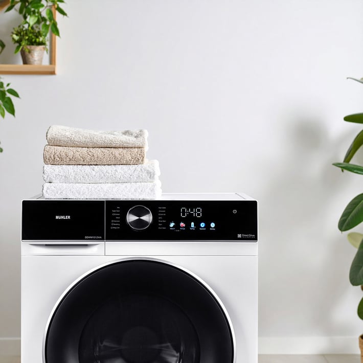 Пералня Muhler DDWM1012WA, 10kg, 1200rpm, Директно задвижване