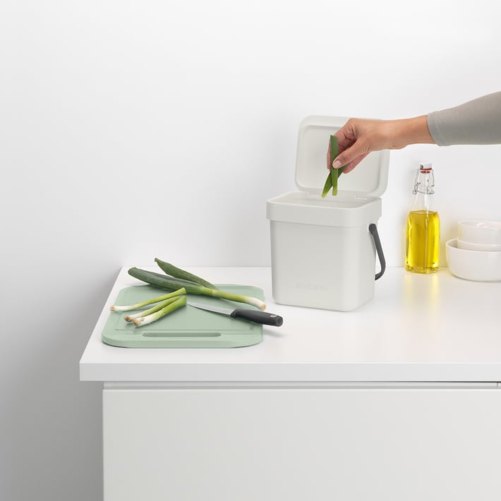 Кош за смет за разделно събиране Brabantia Sort&Go 3L, Light Grey