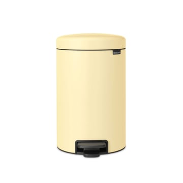 Coș de gunoi cu pedală Brabantia NewIcon 12L, Mellow Yellow