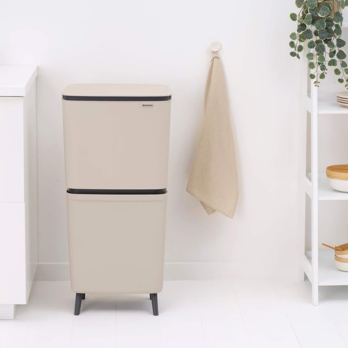 Recycle Bin Brabantia SortUp Hi 20+10+10L, Soft Beige