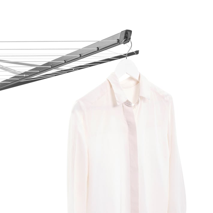 Външен простор Brabantia Topspinner 50m, метален шиш за бетониране, Anthracite