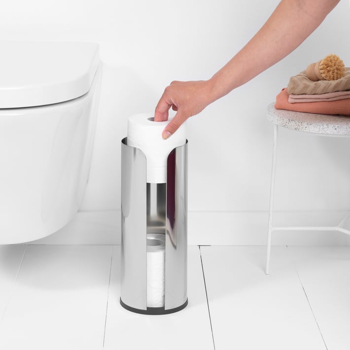 Стойка за резервна тоалетна хартия Brabantia ReNew Brilliant Steel
