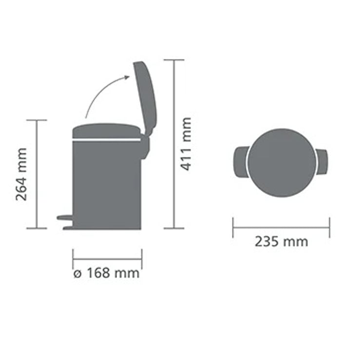 Кош за смет с педал Brabantia NewIcon 3L, Soft Beige