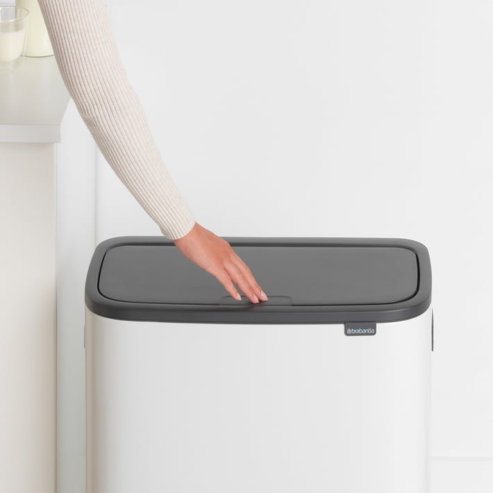 Кош за смет Brabantia Bo Touch 2x30L, White
