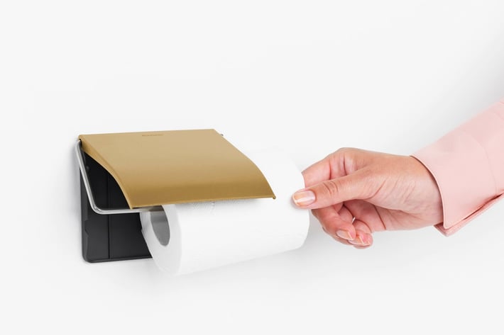 Suport pentru hârtie igienică Brabantia ReNew Warm Gold