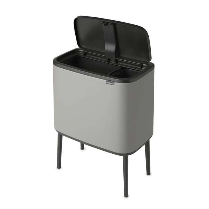 Кош за смет Brabantia Bo Touch 11+23L, Mineral Concrete Grey