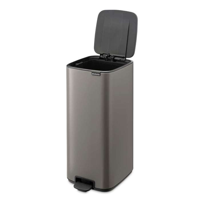 Coș de gunoi Brabantia Bo Pedal 30L, platină