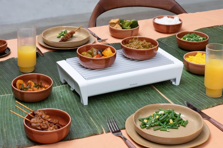 Уред за притопляне Brabantia White, 2 подгревателя