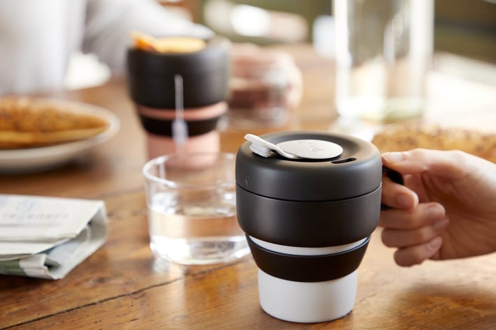 Чаша сгъваема Lekue On The Go Grey 350ml