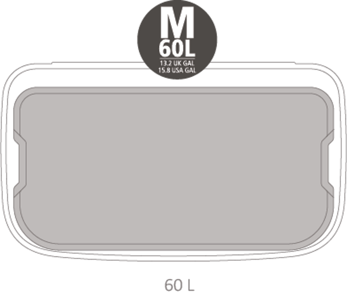 Кош за смет Brabantia Bo Pedal 60L, Matt Steel Fingerprint Proof