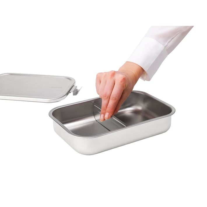 Кутия за обяд Brabantia Make&Take 2L, Matt Steel, с разделители