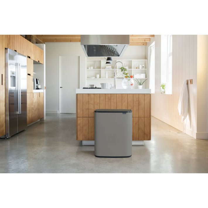 Кош за смет Brabantia Bo Touch 60L, Mineral Concrete Grey