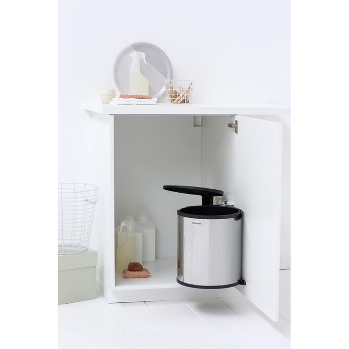 Кош за смет за вграждане Brabantia Built-In 15L, Brilliant Steel