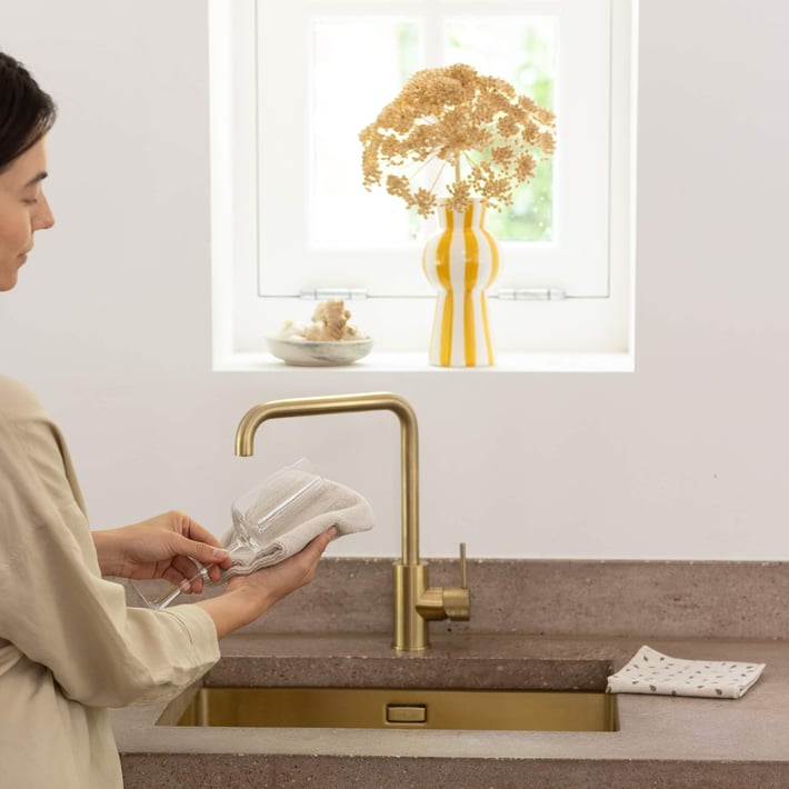 Lavete din microfibră Brabantia SinkSide Soft Beige, 2 bucăți