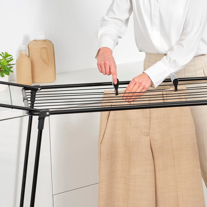 Uscător de rufe Brabantia Hangon Too 22 m, Matt Black