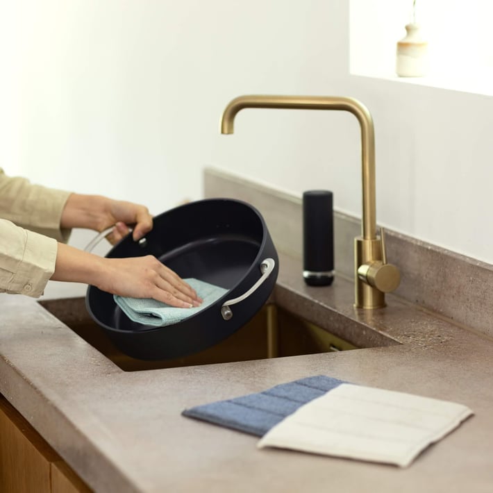 Set de cârpe din microfibră Brabantia SinkSide Dark Grey/Soft Beige/Jade Green, 3 bucăți
