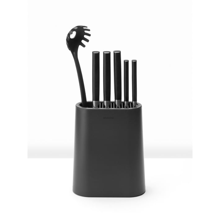 Блок за ножове с държач за прибори Brabantia, Dark Grey