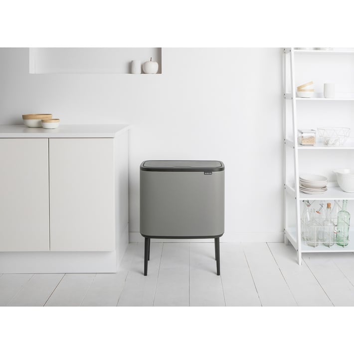 Кош за смет Brabantia Bo Touch 3x11L, Mineral Concrete Grey