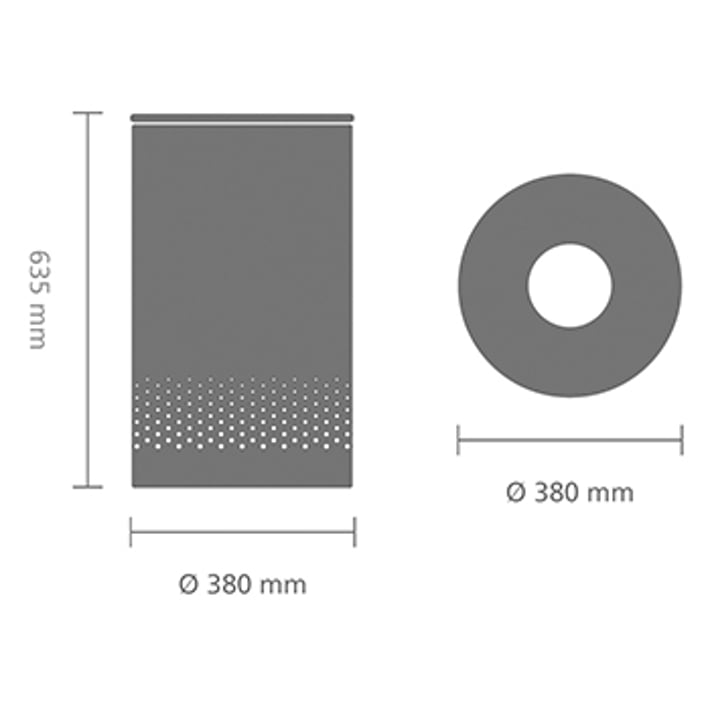 Кош за пране Brabantia 60L, Matt Black, корков капак