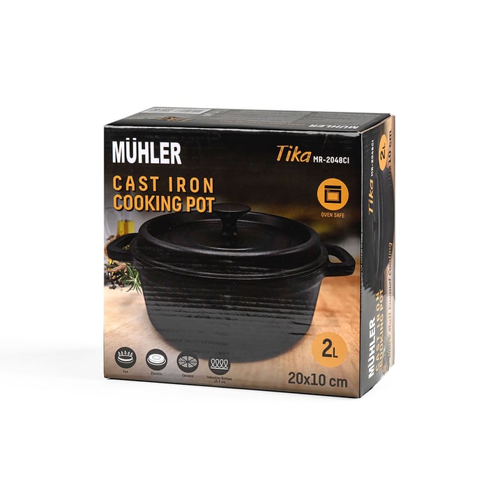 Тенджера Muhler Tika MR-2048CI 20x10cm, 2L, чугун