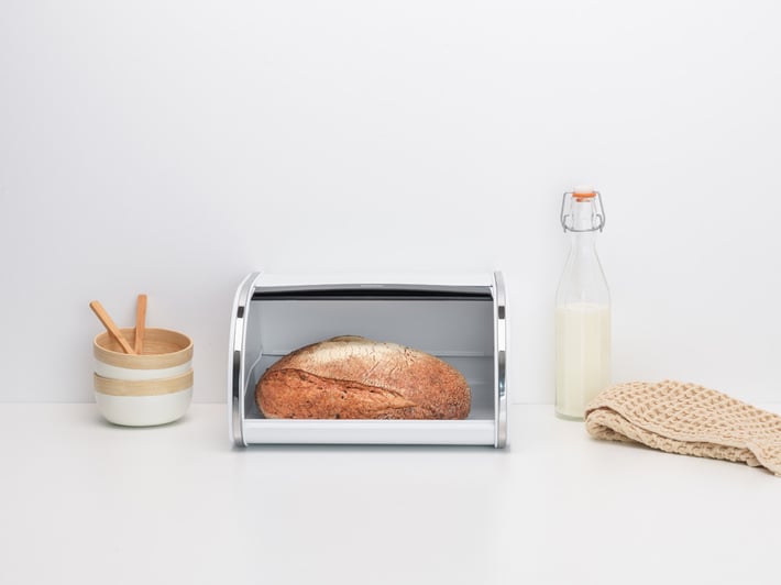 Кутия за хляб Brabantia Roll Top, White, средна