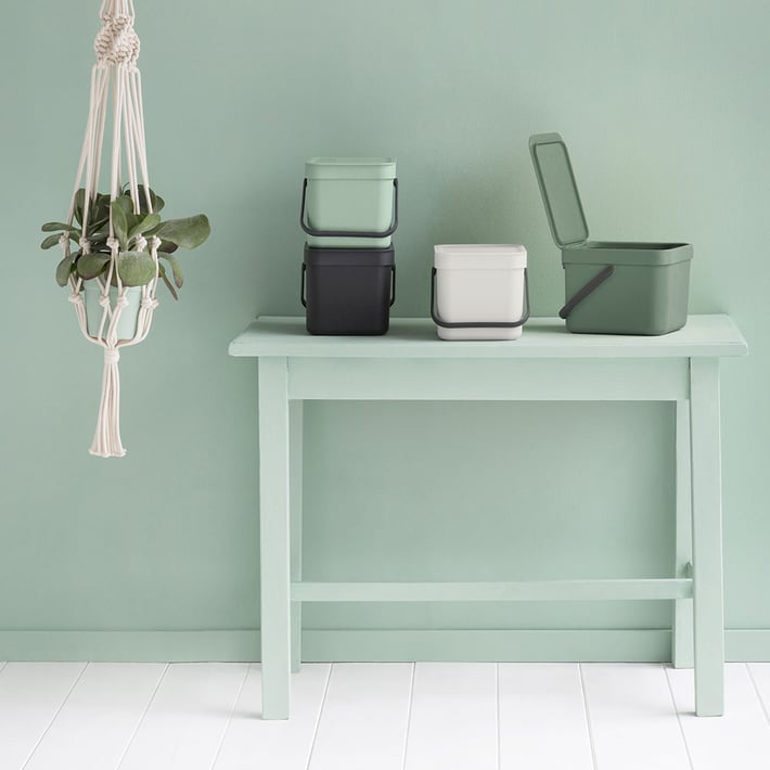 Кош за смет за разделно събиране Brabantia Sort&Go 6L, Light Grey