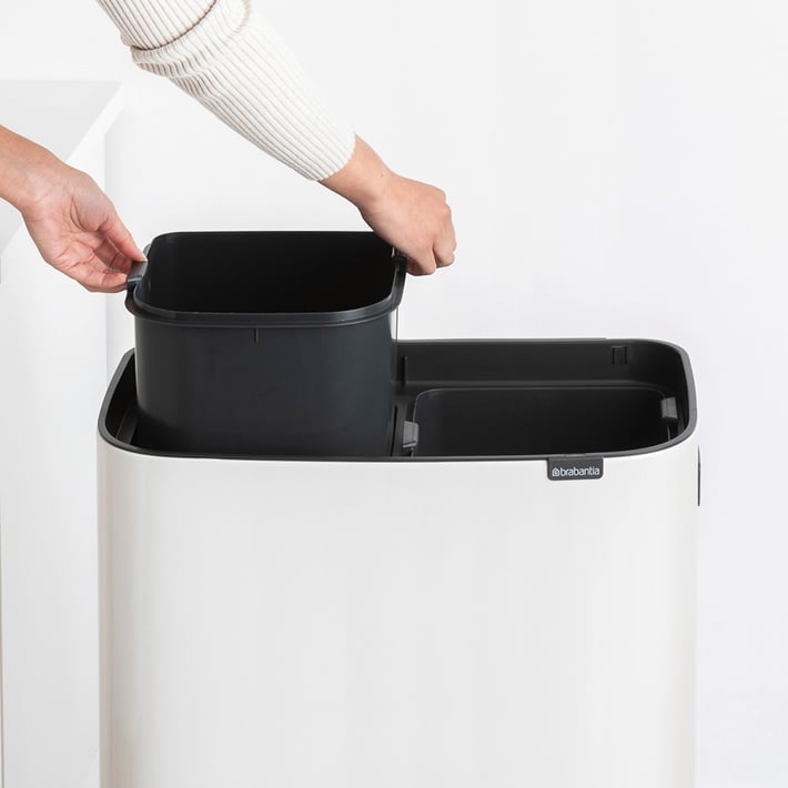 Кош за смет Brabantia Bo Touch Hi 2x30L, White