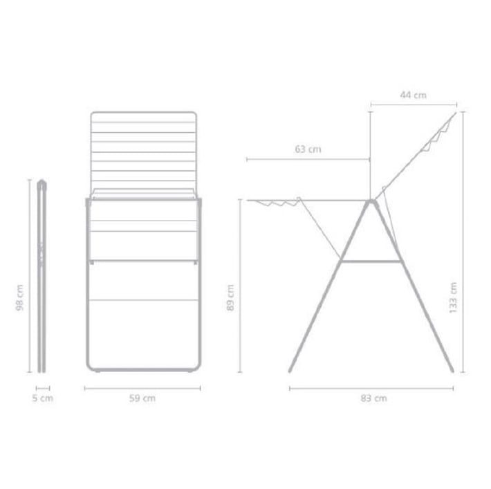Сушилник за дрехи Brabantia Hangon, 20m, Metallic Grey