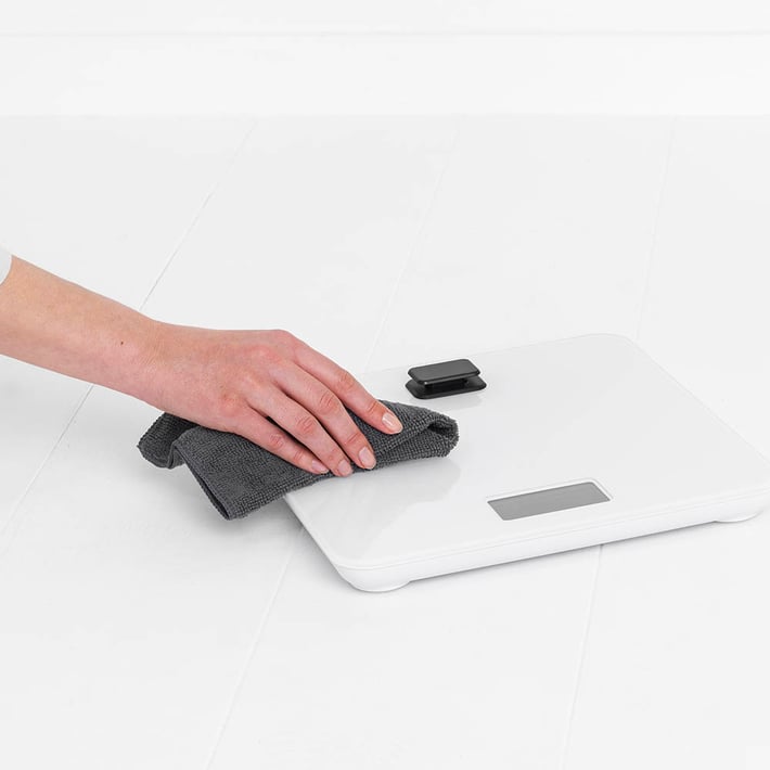 Дигитална везна за баня Brabantia ReNew White, работа без батерии