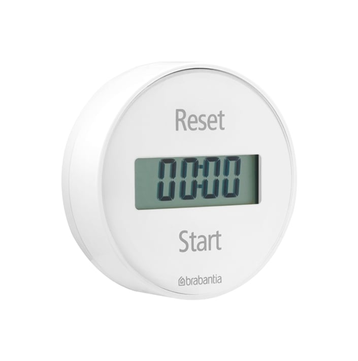Таймер кухненски Brabantia White, дигитален, с магнит