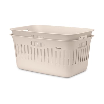 Laundry Basket Brabantia Collect-It 40L, Soft Beige, set of 2