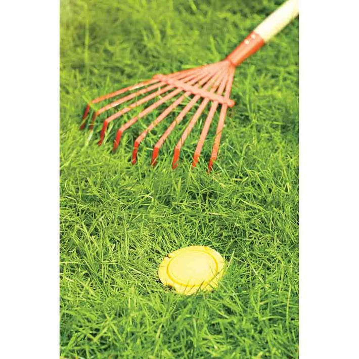 Външен простор Brabantia Lift-O-Matic Advance 60m, метален шиш за вкопаване, калъф, торба за щипки, Metallic Grey